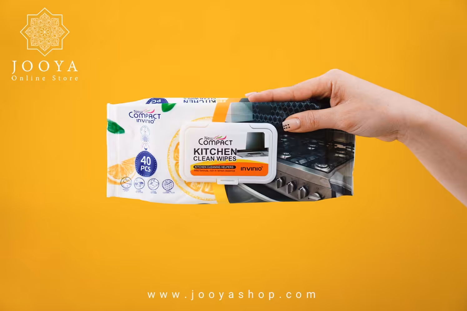 دستمال مرطوب 40 عددی سطوح آشپزخانه طرح 2