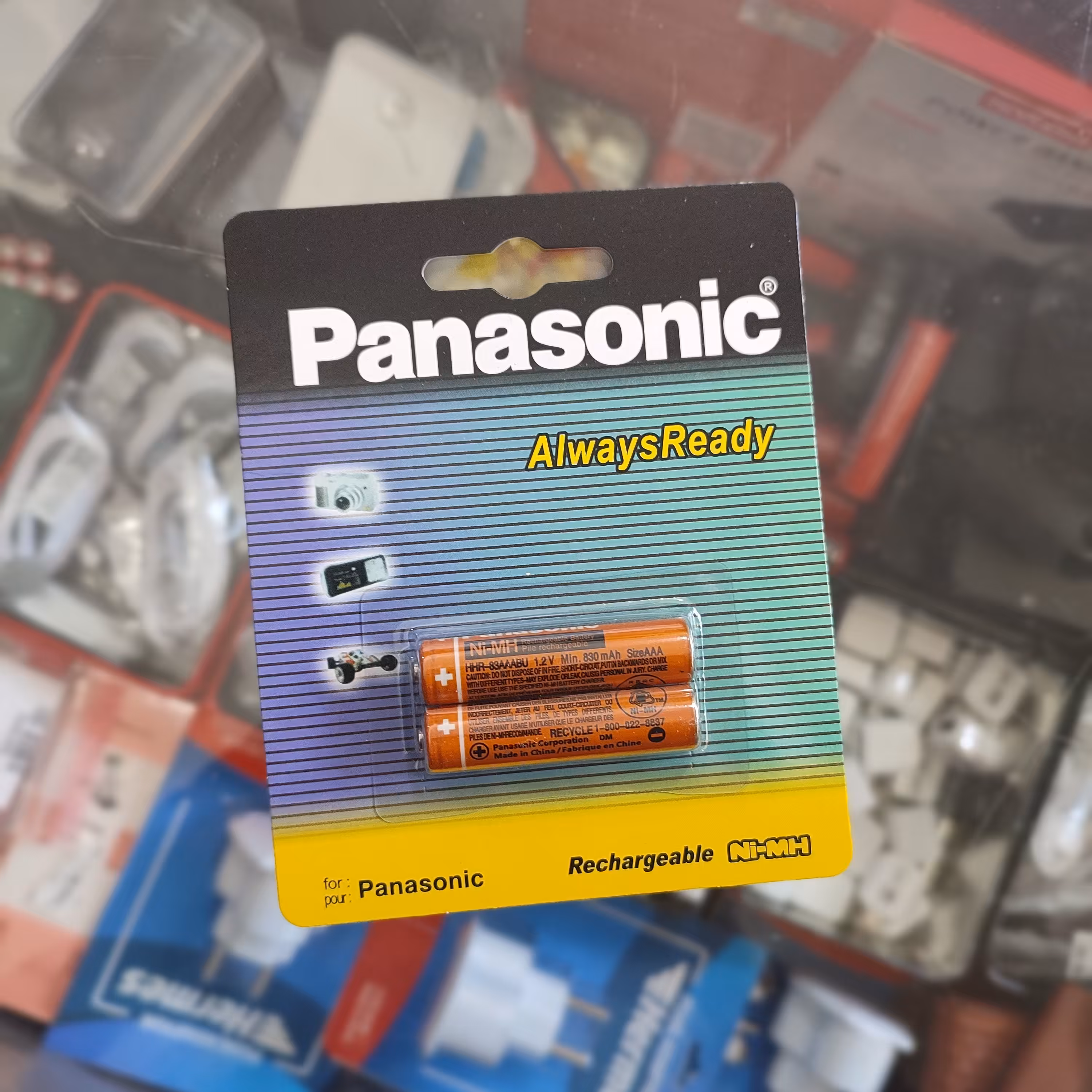 باطری دوتایی شارژی نیم قلم Panasonic