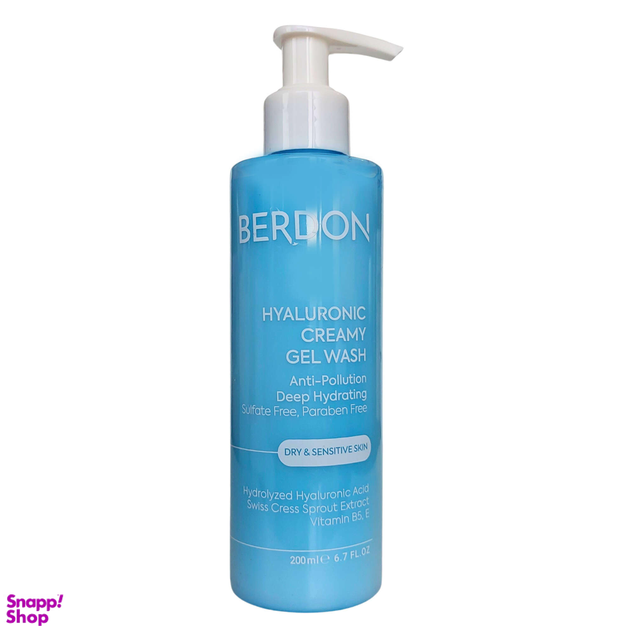ژل کرم شستشو صورت بردون مدل Hyaluronic حجم 200 میلی لیتر