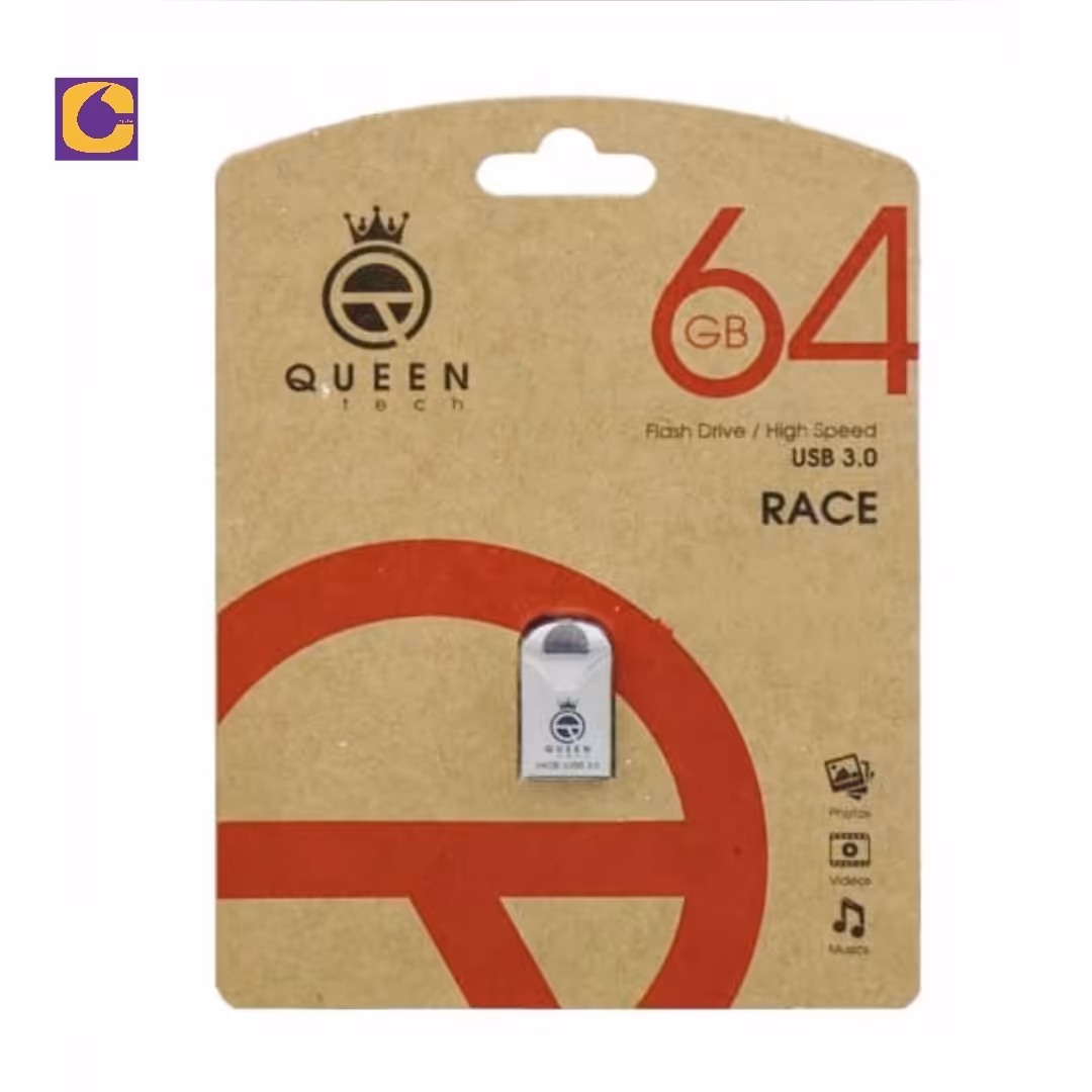 فلش مموری   کویین  Queen  گیگ64   usb3   با گارانتی