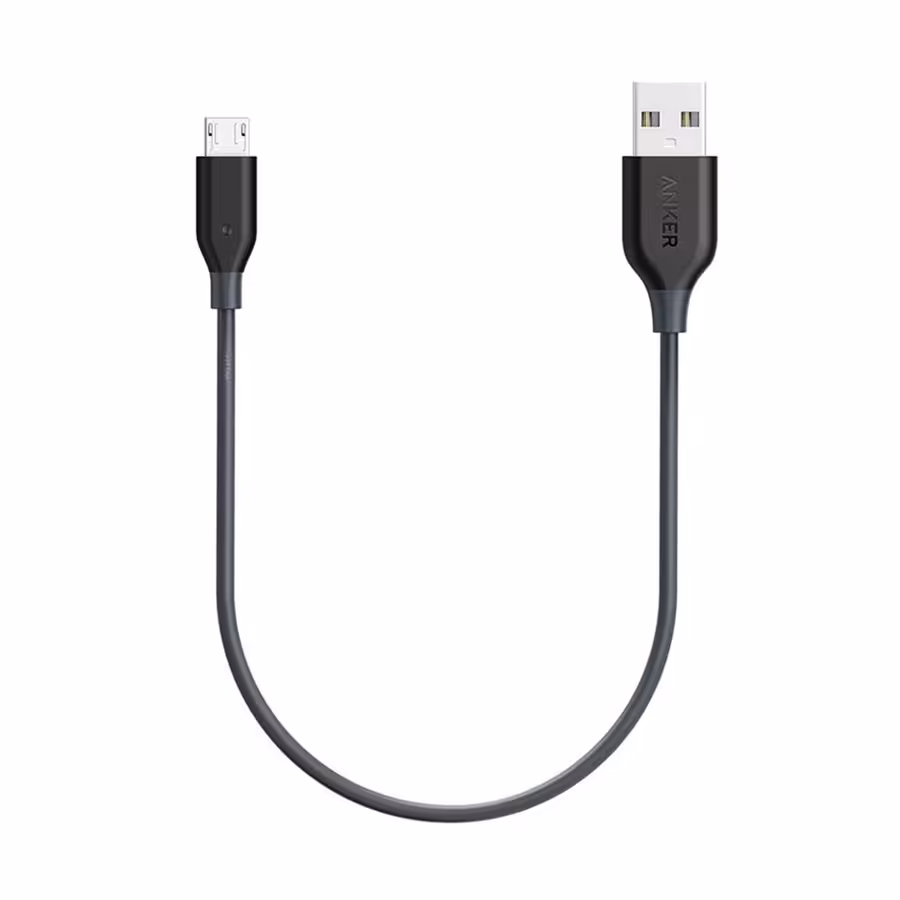کابل تبدیل USB به microUSB انکر مدل A8131 PowerLine به طول 30 سانتی متر