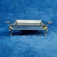 سوفله سرو غذا استیل سایز متوسط برند نگار کد 1005 با ارسال رایگان