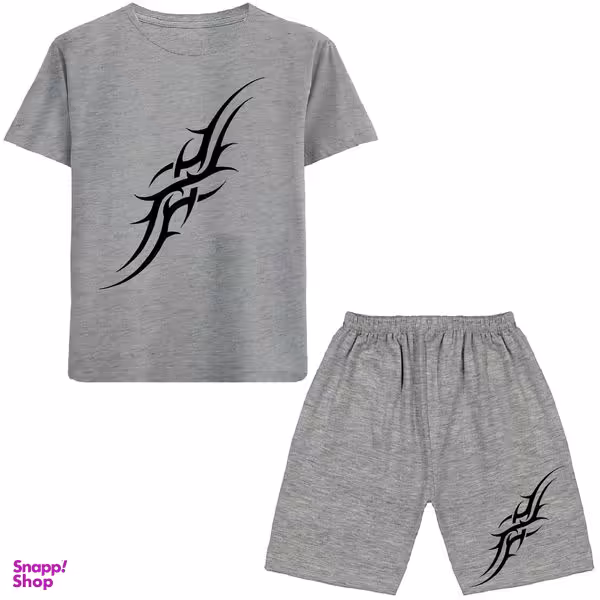 ست تیشرت و شلوارک پسرانه مدل تتو کد N235