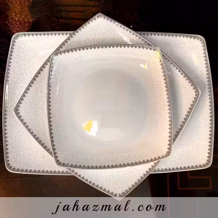 سرویس چینی پردیس طرح آرتینا پلاتینی 30 پارچه کد 148a