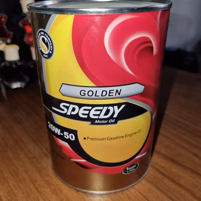 روغن موتور اسپیدی طلایی مدل 50-20  کیفیت SF  یک لیتری