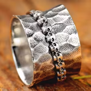 انگشتر طرح اسکلت جمجه کدF436