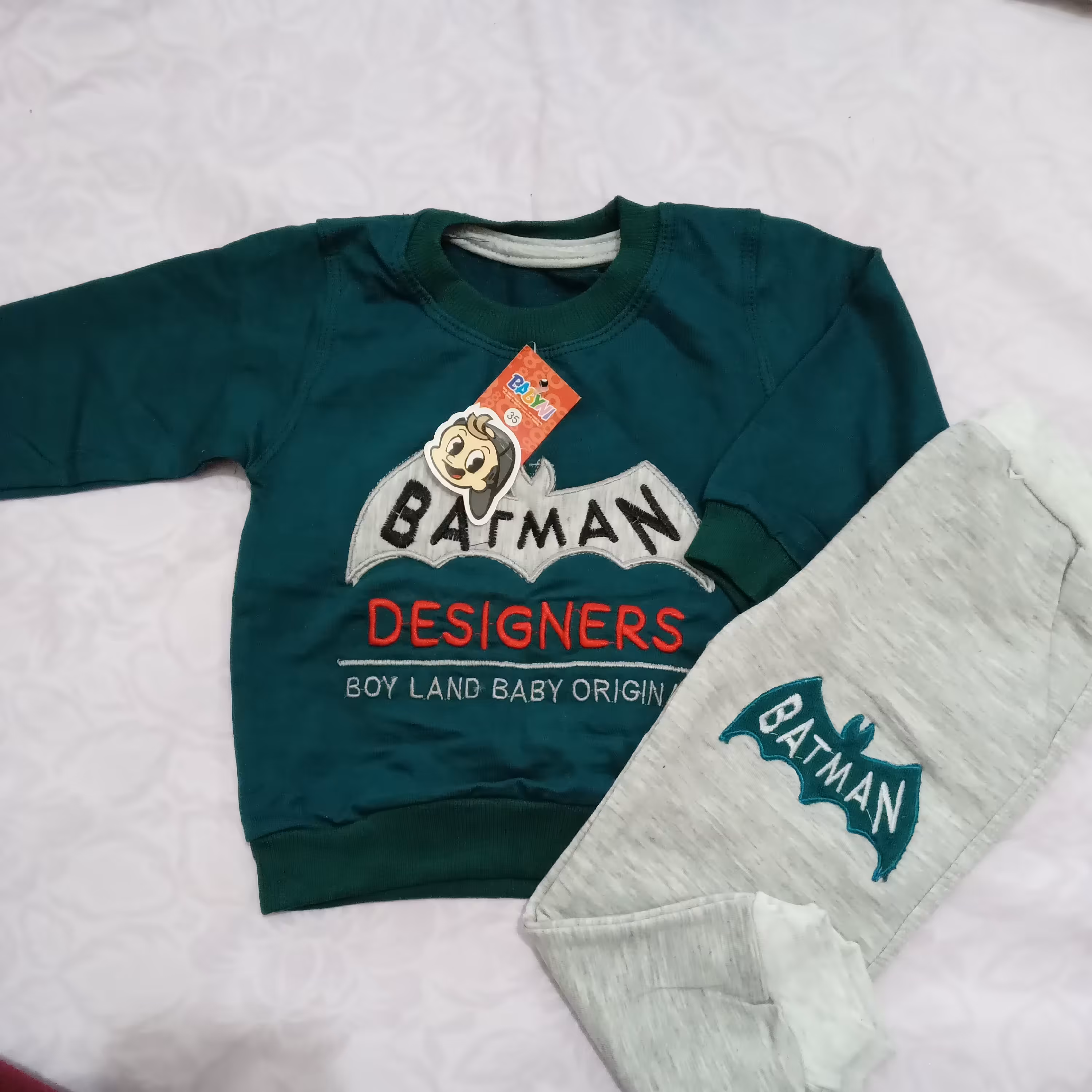 بلور شلوار پسرانه دورس . ست  نخ پنبه راحتی طرح بتمن