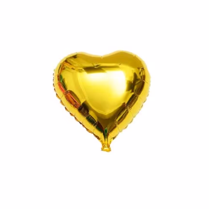 بادکنک فویلی قلب طلایی سایز کوچک