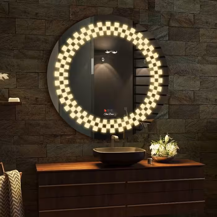 آینه بک لایت تارا دکور مدل حرکتی قطر 60 کد ic146 (پس کرایه)