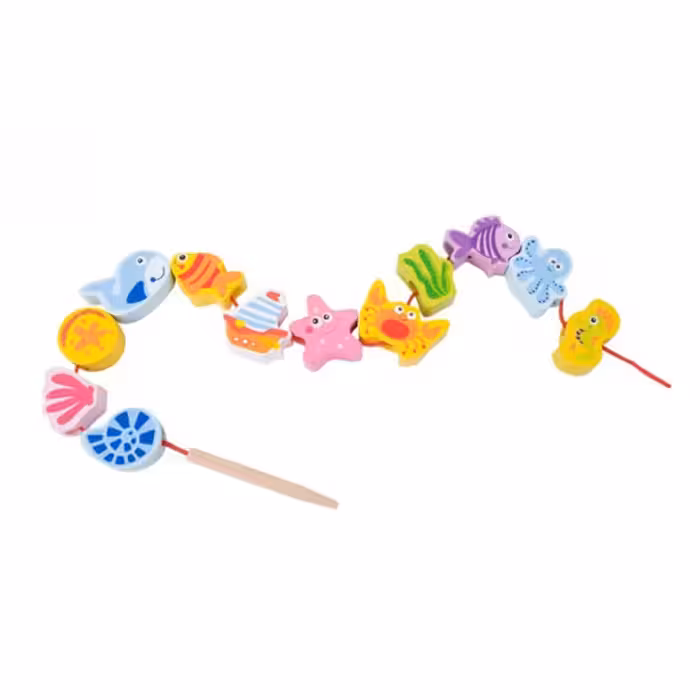 حیوانات زیر دریایی چوبی classic world  Under The Sea Beads کد 3636