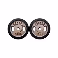 وزنه صفحه هالتر دور لاستیک 10 کیلوگرمی رکورد بسته دو عددی