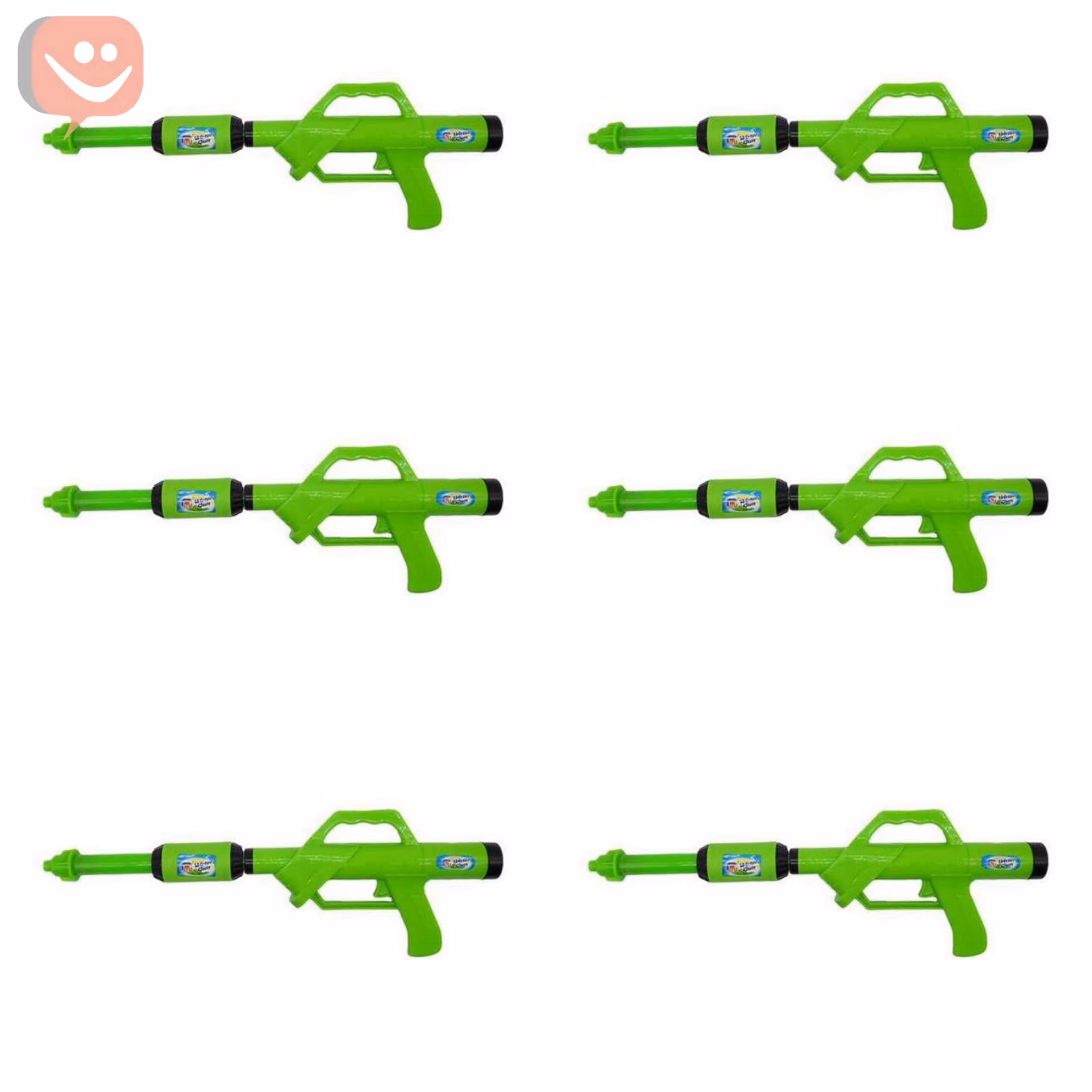  تفنگ آبپاش غول پیکر رنگ سبز بسته 6 عددی 