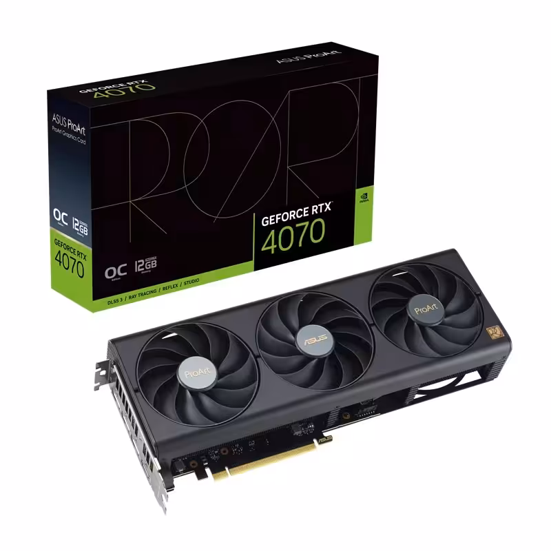 خرید کارت گرافیک ایسوس ProArt GeForce RTX 4070 12GB OC با بهترین قیمت