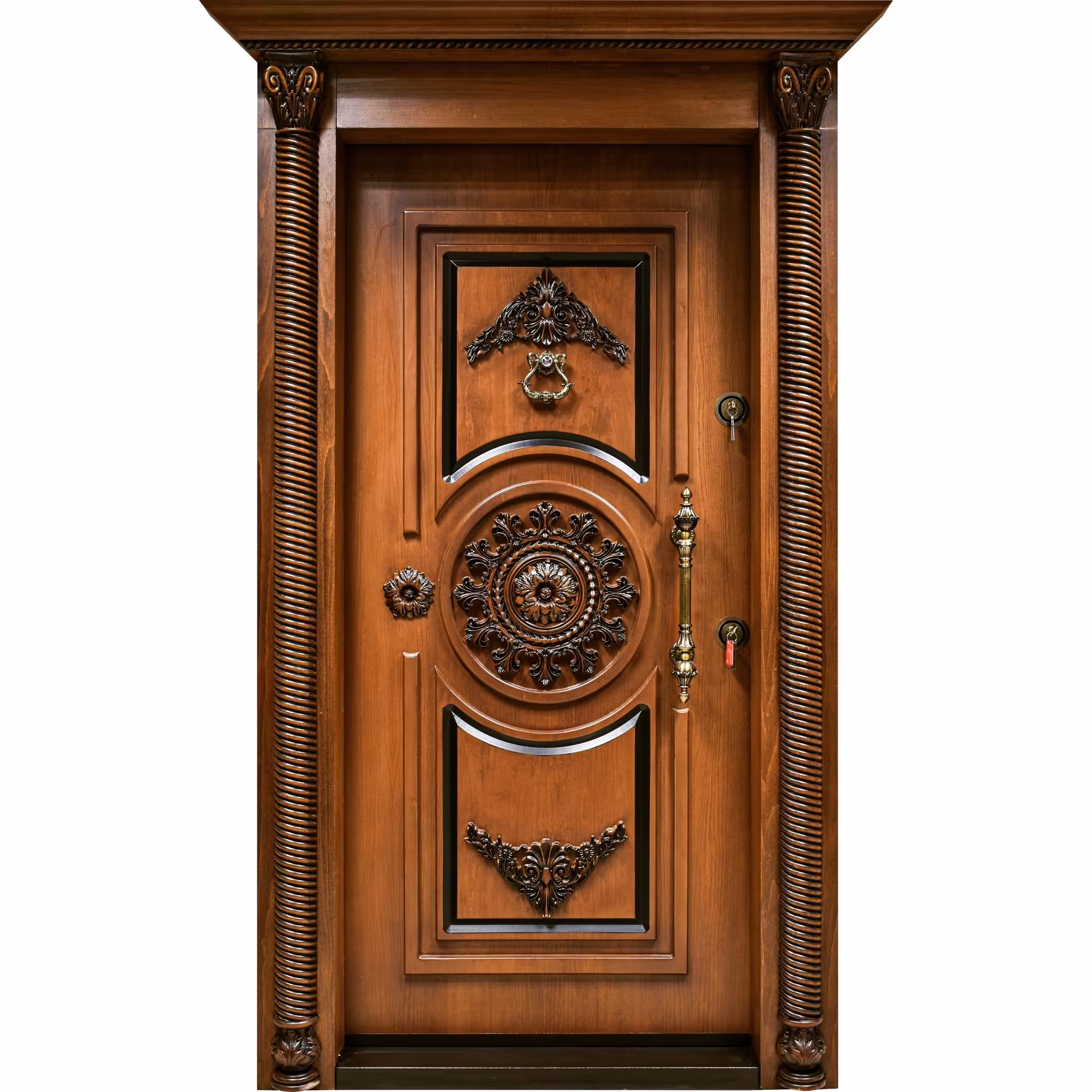 درب ضد سرقت نام مدل روژین ، روکش راش رنگ پلی اورتان 