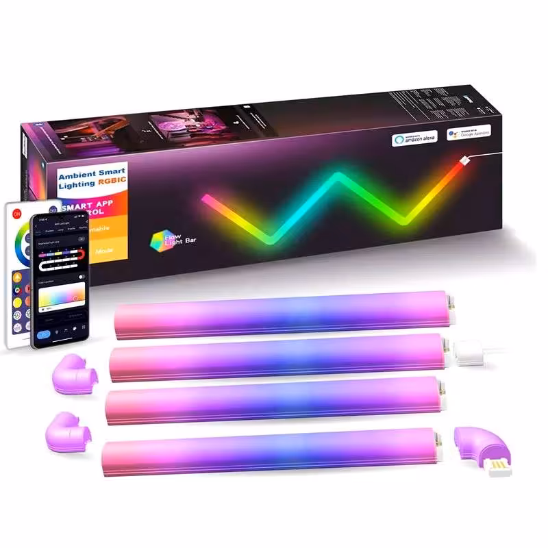 خرید چراغ هوشمند Lpmylmc Ambient Smart Lighting Magic RGBIC 4Pcs با بهترین قیمت