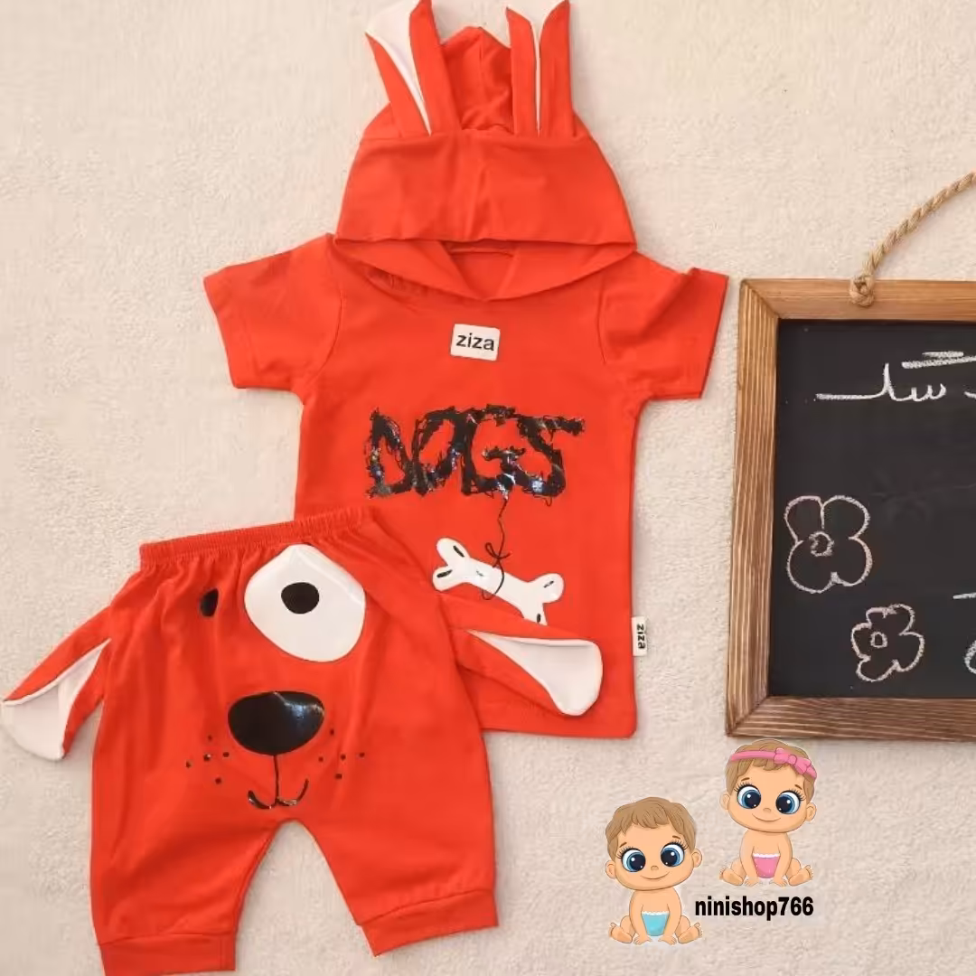 تیشرت کلاهدار وشورتک 