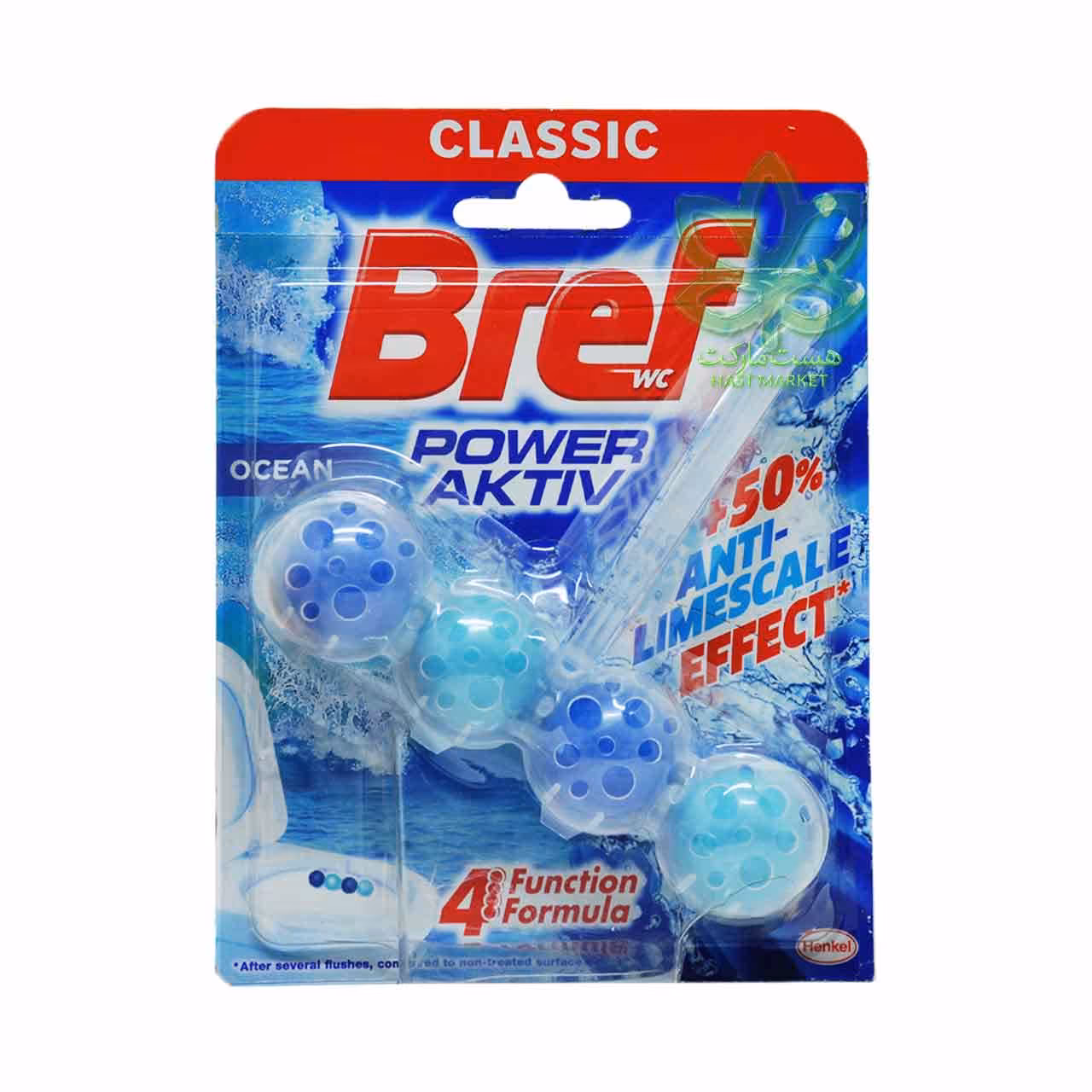 قرص ضدعفونی کننده توالت فرنگی برف رایحه اقیانوس 4 عدد - bref