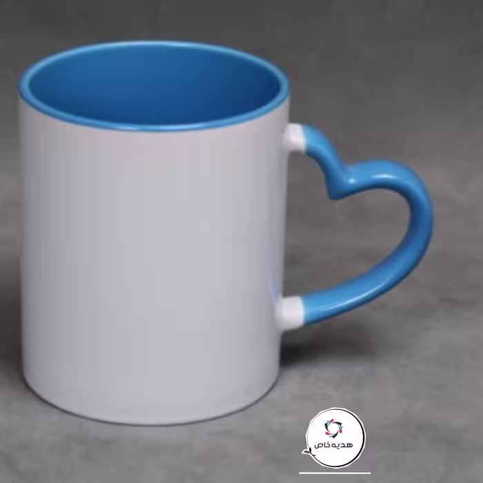 لیوان رنگی دسته قلبی 