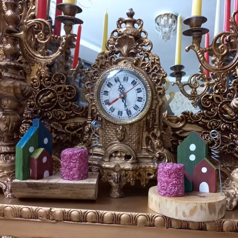 شمعدان چوبی.جاشمعی وارمری