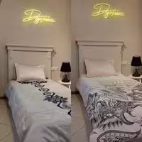 لحاف یک نفره طرح اسلیمی طوسی سفید