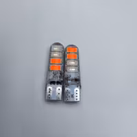 لامپ کوچک خودرو  مدل ژله ای SMD چراغ پلیسی چشمک زن آبی و قرمز  بسته 2 عددی  