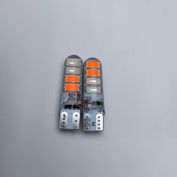 لامپ کوچک خودرو  مدل ژله ای SMD چراغ پلیسی چشمک زن آبی و قرمز  بسته 2 عددی  