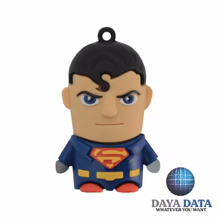 فلش مموری فانتزی دایا دیتا سوپرمن کوچک مدلPC1047-3 ظرفیت32GB-USB2 رنگ آبی