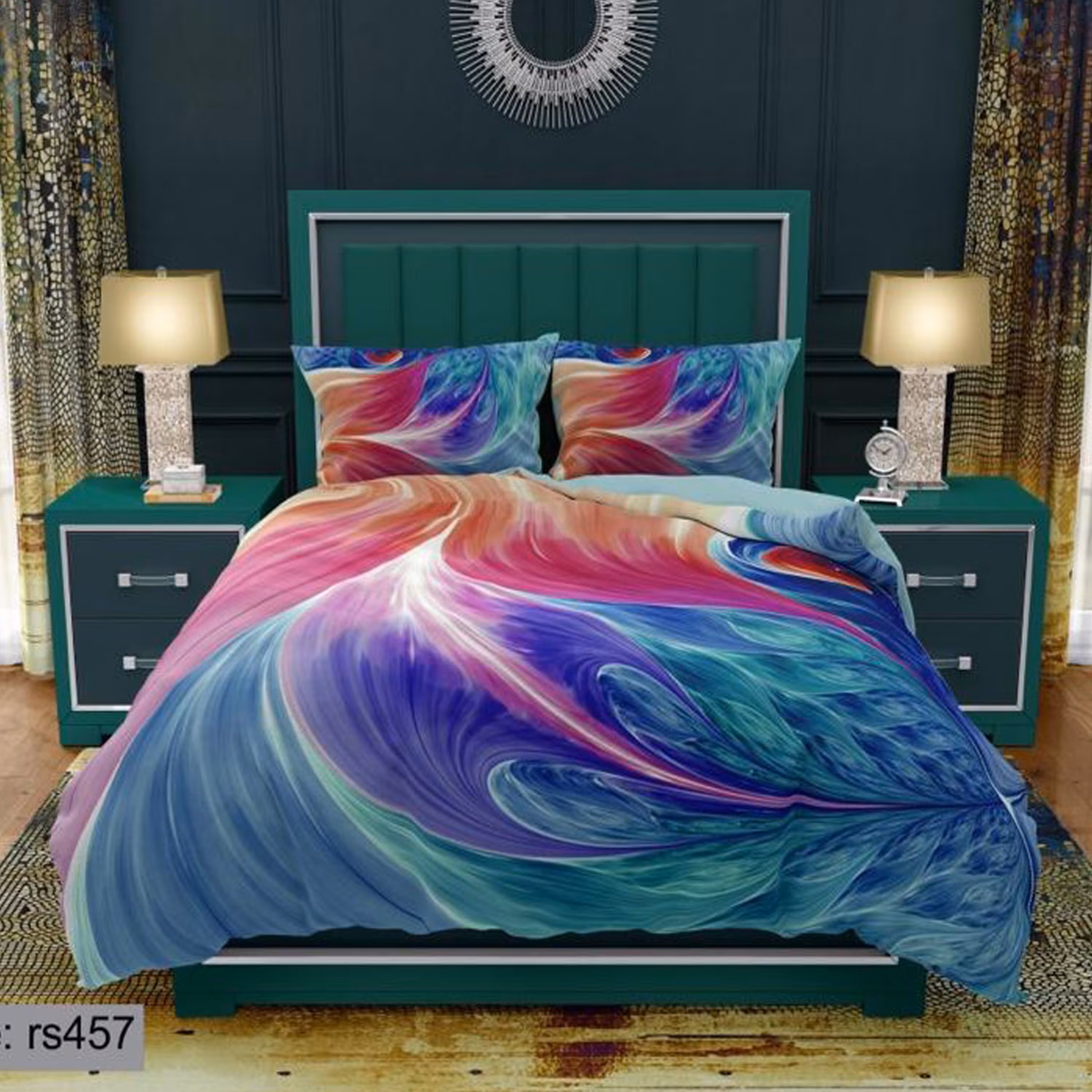 سرویس روتختی 2 نفره تنسل چاپی برندترک لند(Turk Land) rs 457