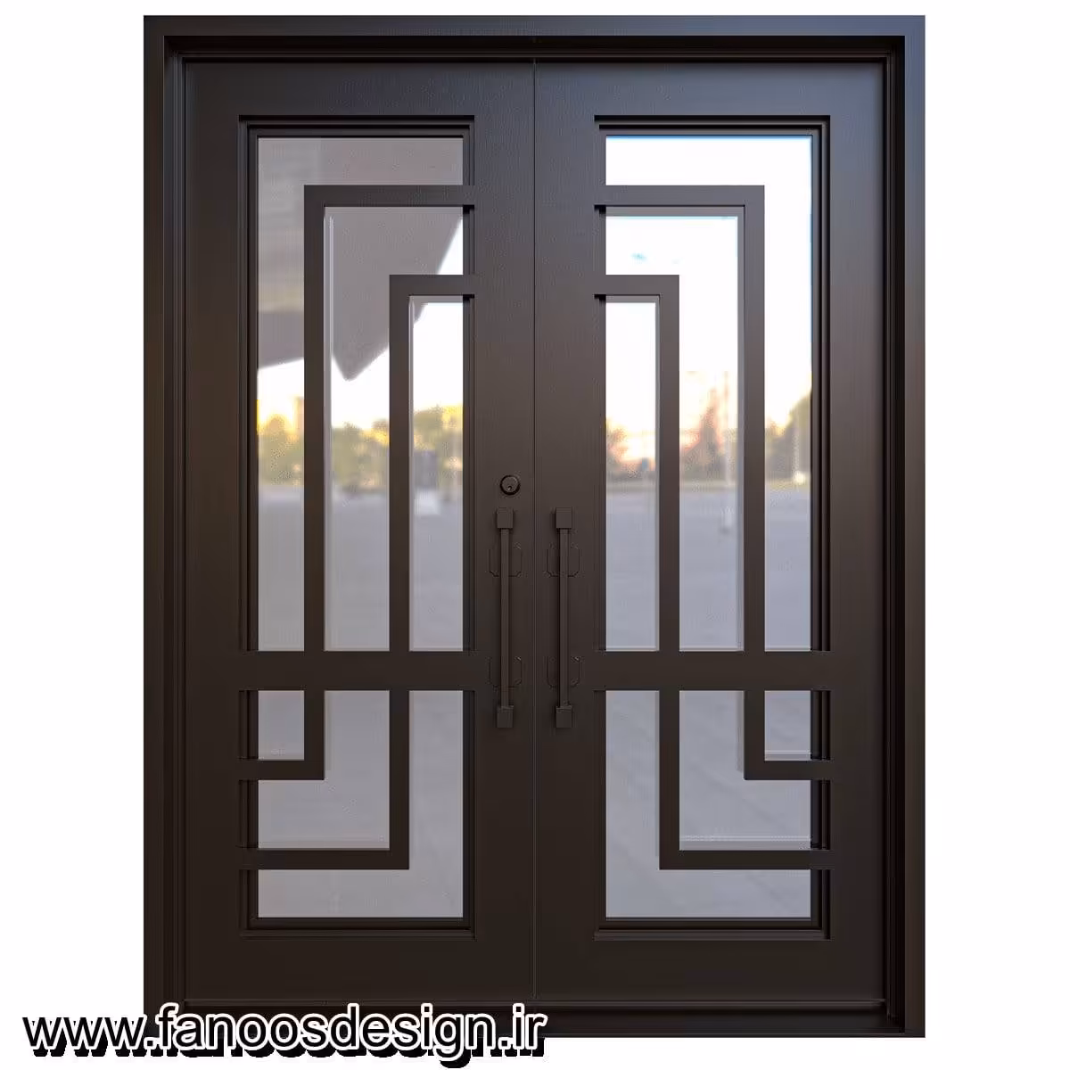 درب کلاسیک لابی آهنی پروفیلی کد 30731