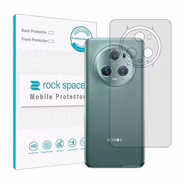 گلس محافظ پشت گوشی آنر Magic5 Pro مدل نانو هیدروژل شفاف برند راک اسپیس کد S