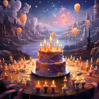 بک دراپ عکاسی تولد با کیک و شمع | گرافیک با طعم تربچه