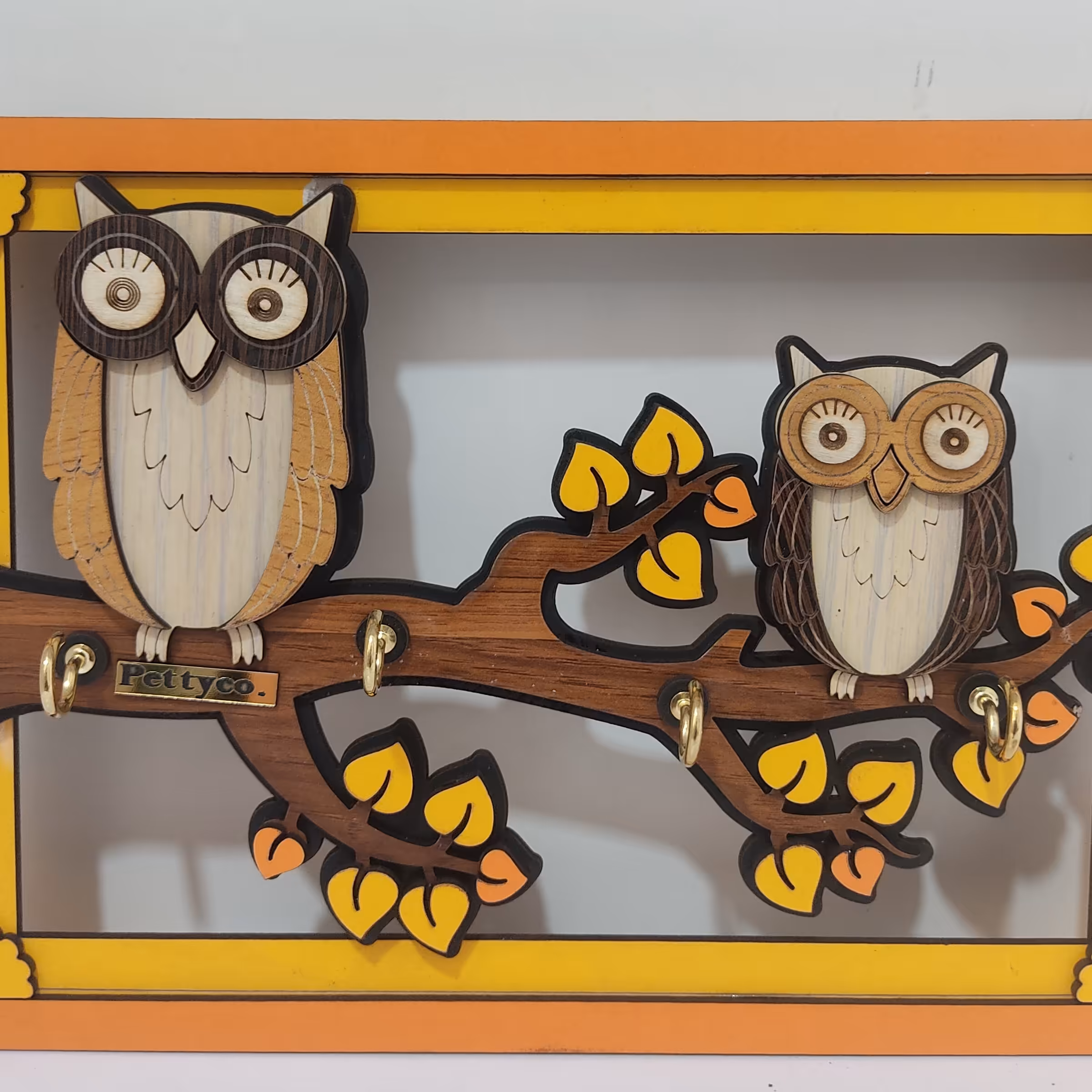 جا کلیدی چوبی جغد 