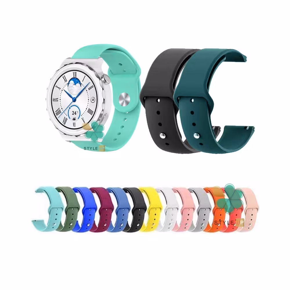 بند ساعت سیلیکونی دکمه ای مناسب هواوی واچ GT 3 Pro 43mm