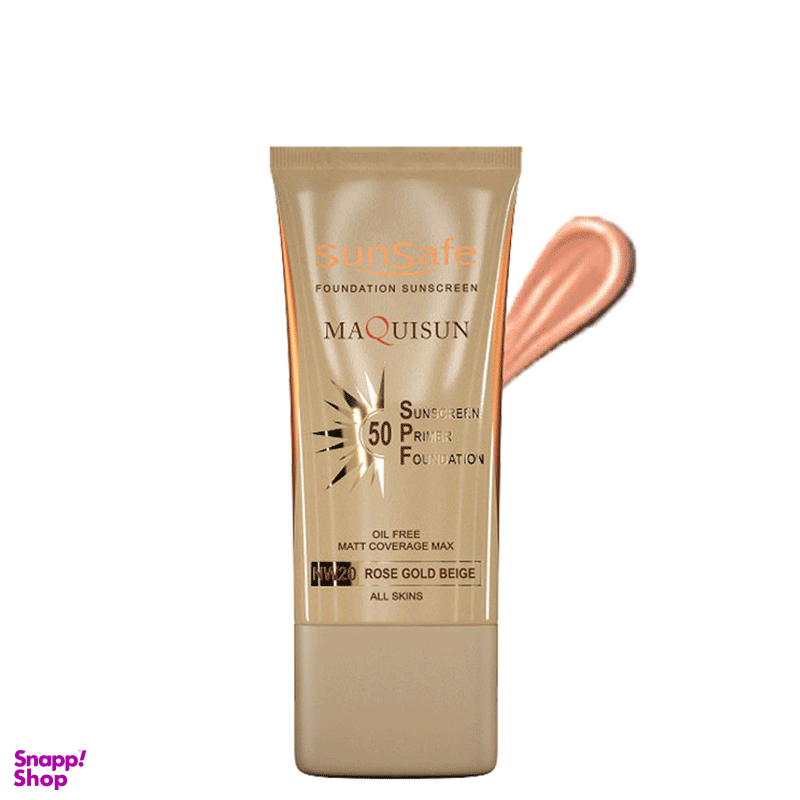 کرم ضد آفتاب رنگی سان سیف (Sun safe) مدل مکی سان با SPF50 رنگ بژ رز گلد حجم 40 میلی لیتر