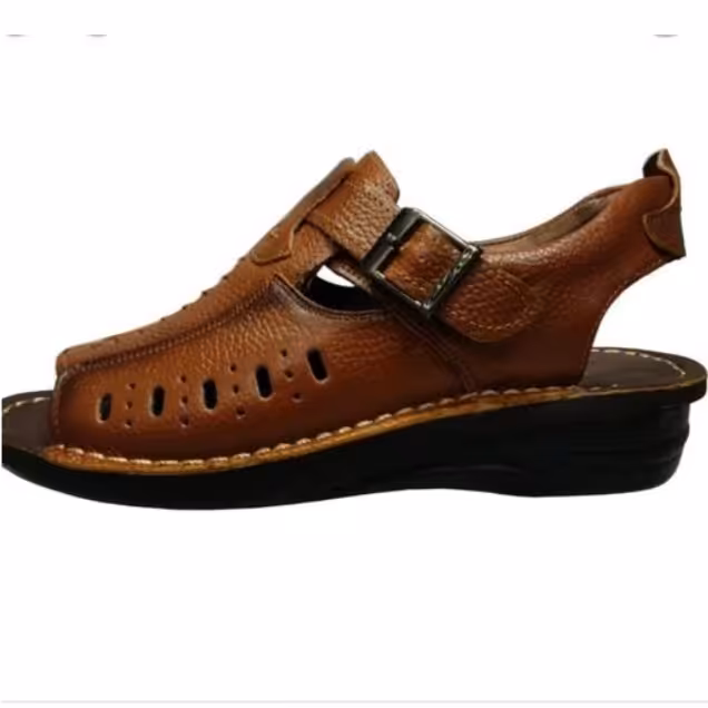 کفش تابستانی مردانه طبی چرم طبعیی