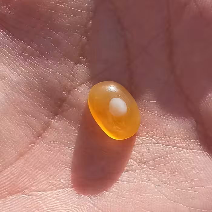 سنگ باباقوری زرد تک چشم طبیعی اصل درجه یک بی نظیر زیبا