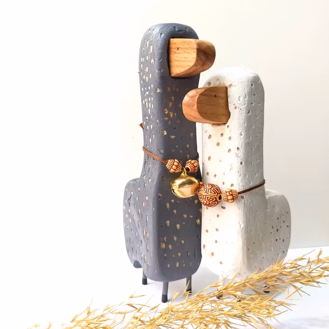 ست دو عددی لاما های چوبی عاشق