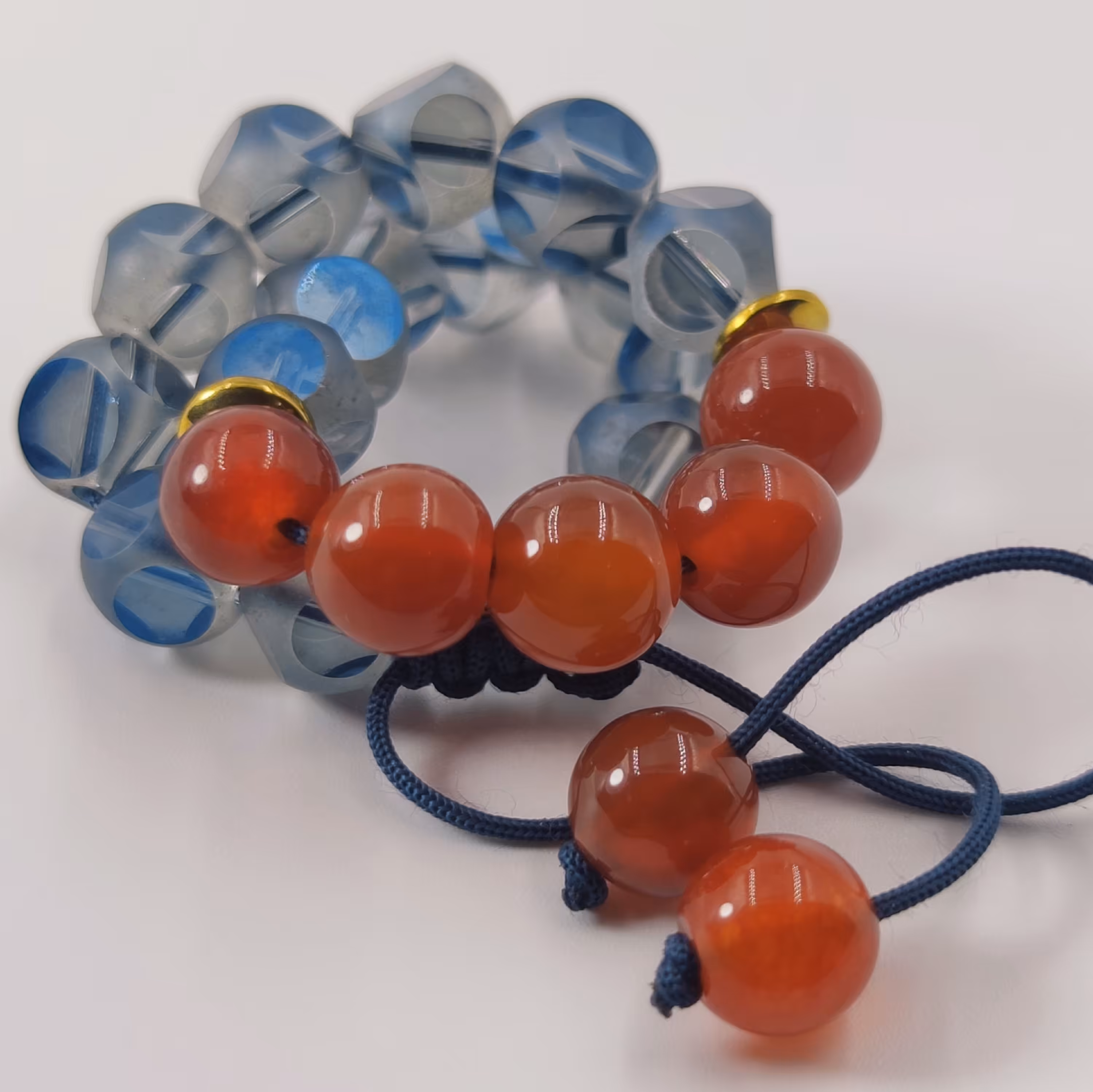 دستبند سنگ عقیق معدنی و کریستال با کیفیت