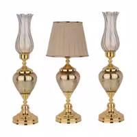 آباژور رومیزی مدل 100 به همراه شمعدان مجموعه سه عددی