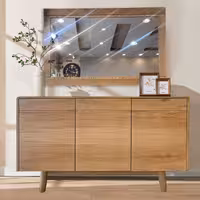 ست آینه کنسول چوب بلوط