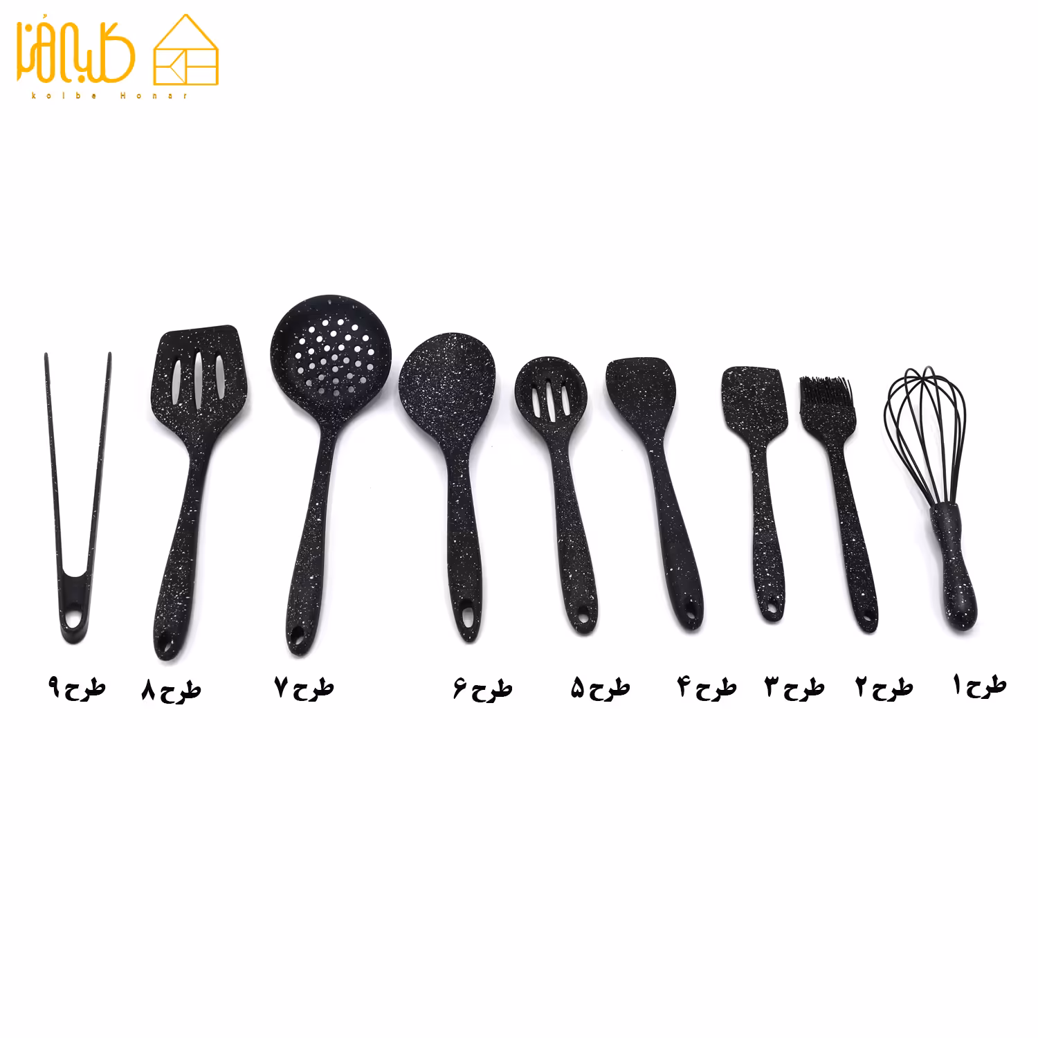 ست کفگیر و ملاقه سیلیکونی خالدار یونیک