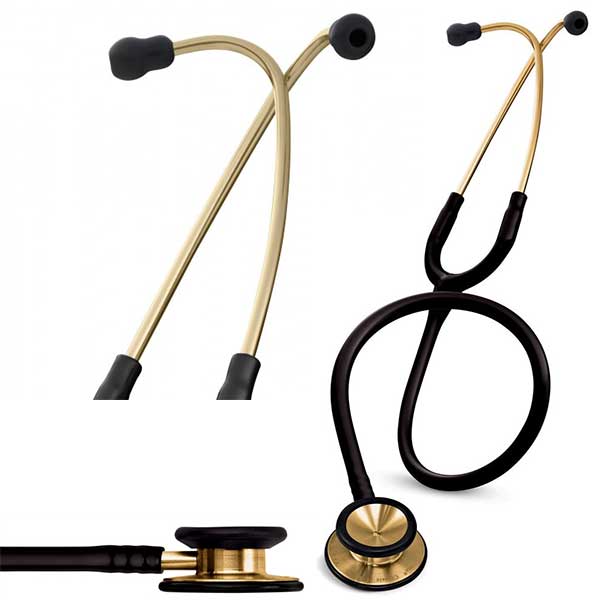 گوشی معاینه پزشکی لیتمن کلاسیک دو مدل مشکی طلایی Littmann Classic II 2201brs