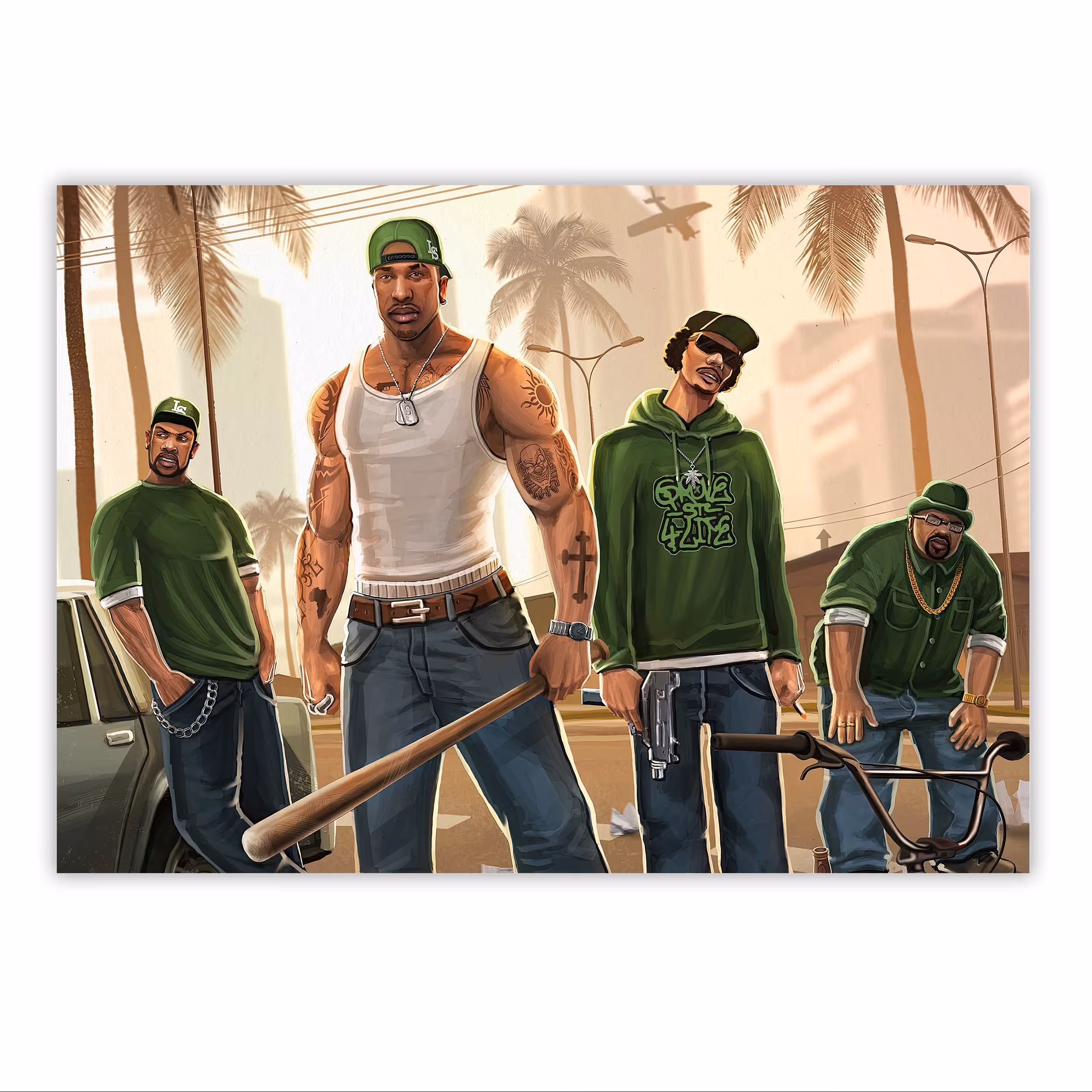 تابلو شاسی مدل جی تی ای سن اندرس GTA San Andreas سایز 28 در 40 کد 25