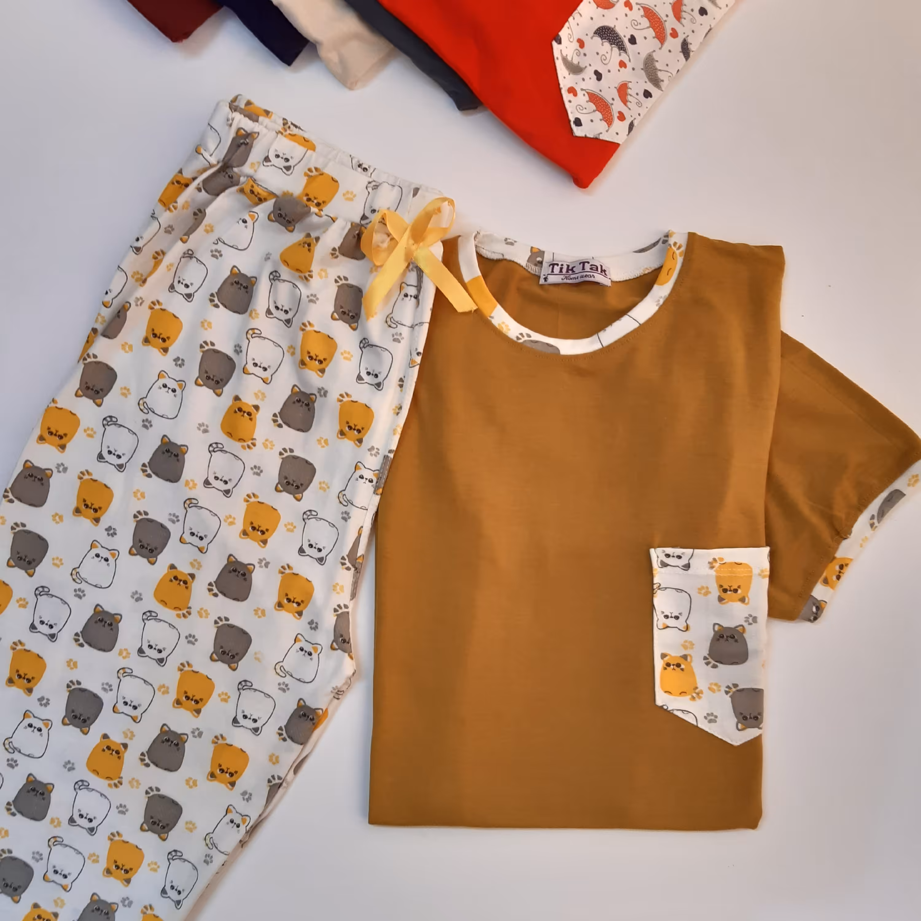 ست تیشرت و برمودا تک جیب