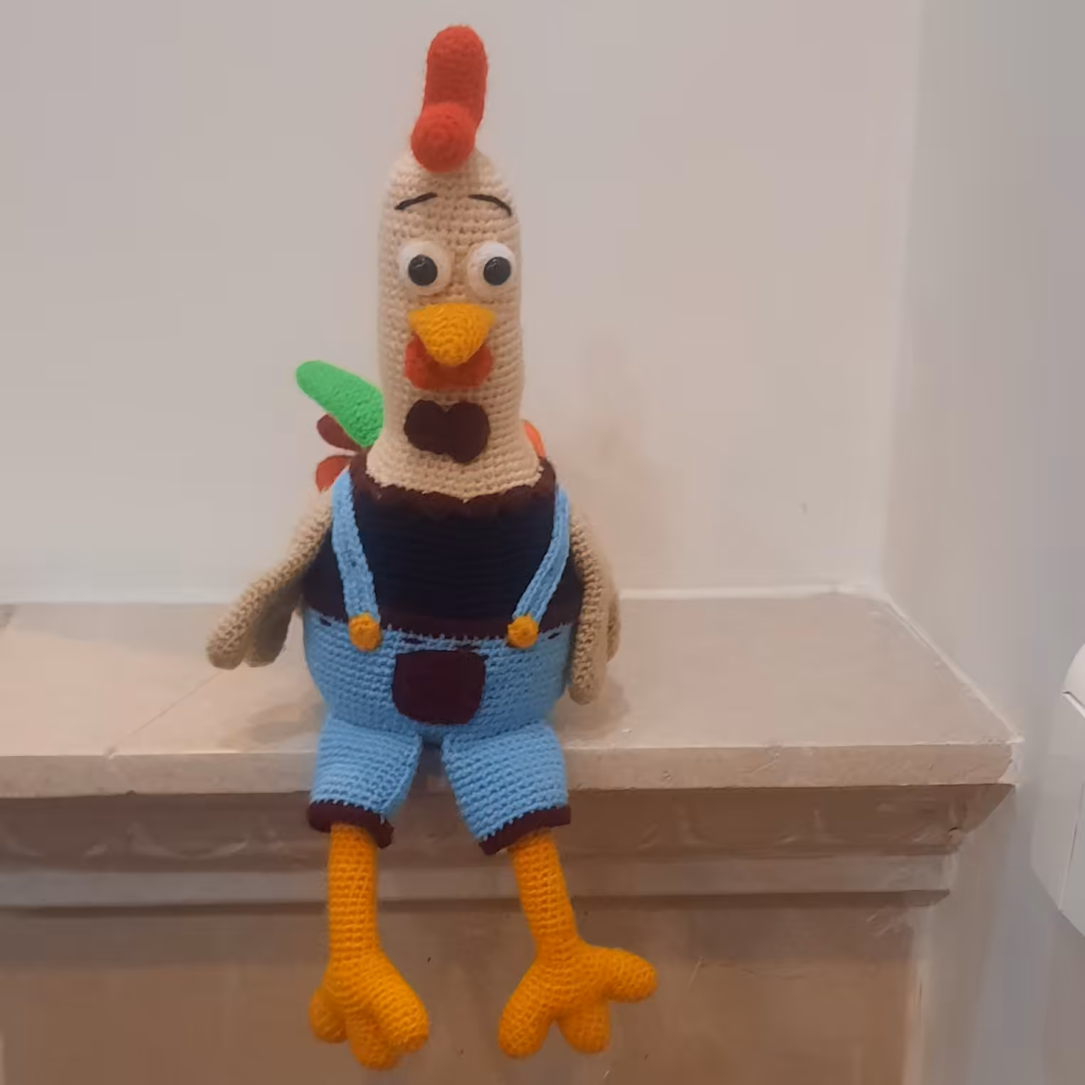 عروسک بافتنی خروس مزرعه مدل 010