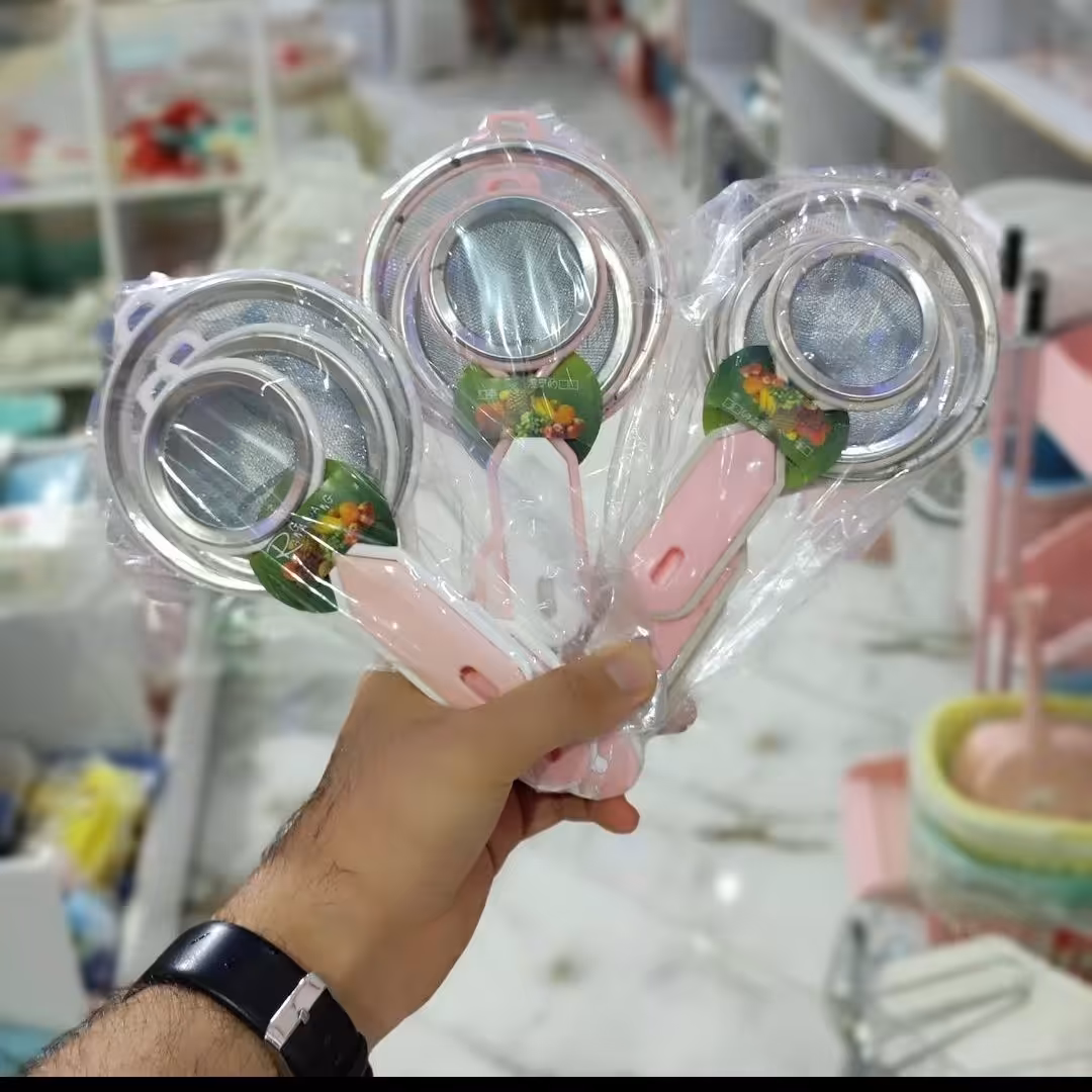 صافی دسته دار  استیل  در سه سایز 