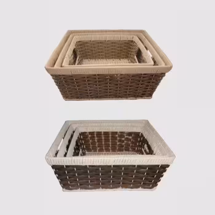 ست سبد نان 3 تایی طرح حصیری یونیک کد 3994