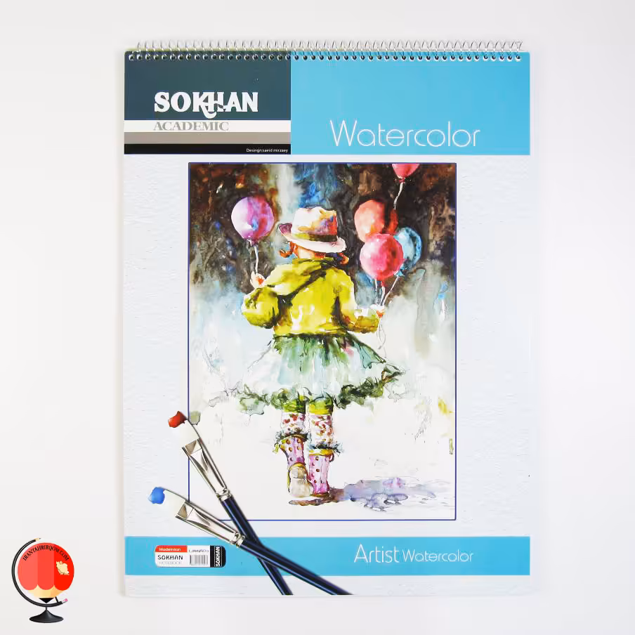 دفتر آبرنگ A3 سخن طرح بادکنک
