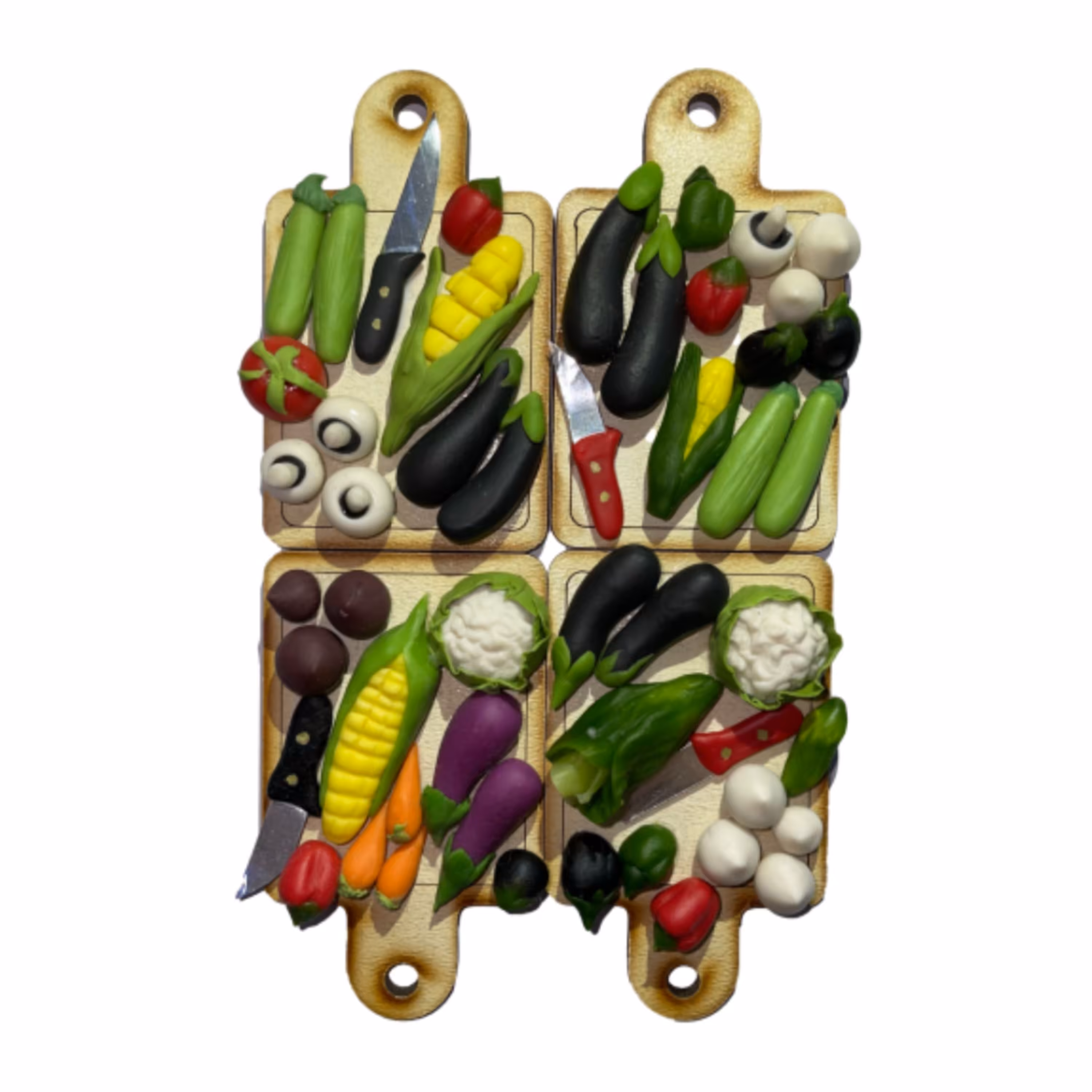 مگنت یخچالی صیفی جات چهارتایی آهن ربادار