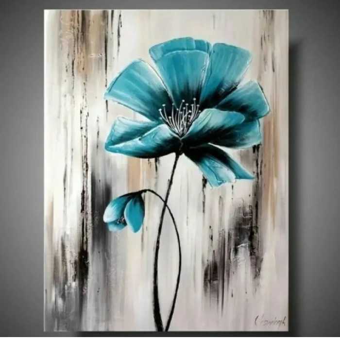 تابلو نقاشی مدل گل مدرن 1 